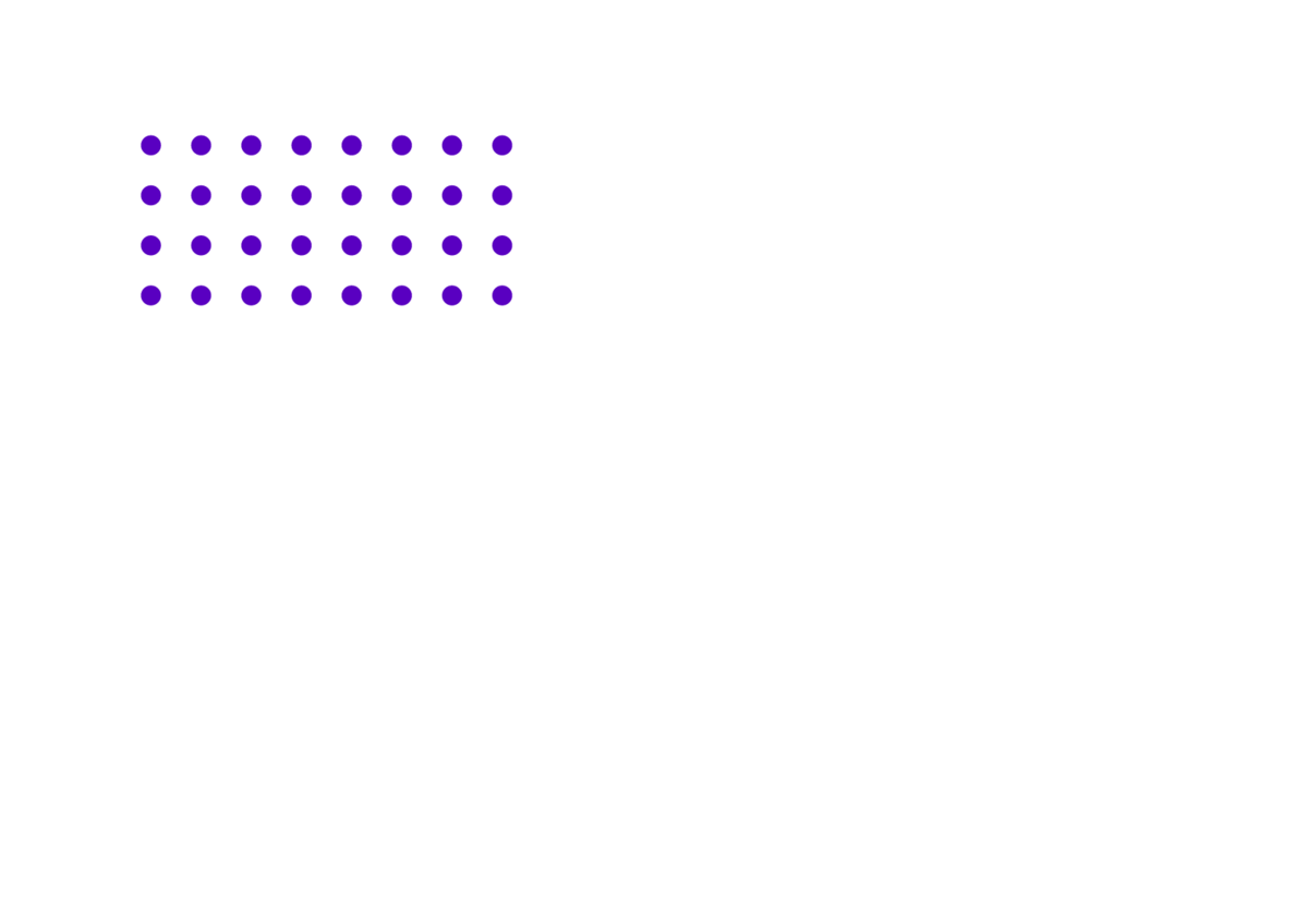 Graphic case studies - several purple dots